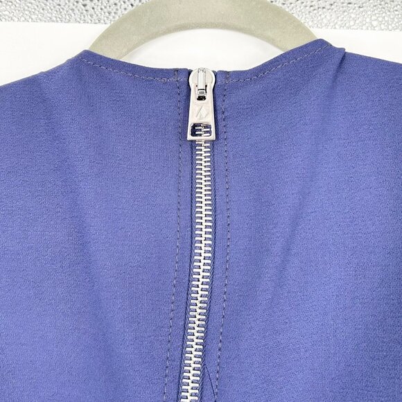 NWT The Attico Long Sleeve Blue Zip Detail Midi Dress - Picture 6 of 11